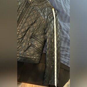 Black Zara Basic Faux leather jacket.